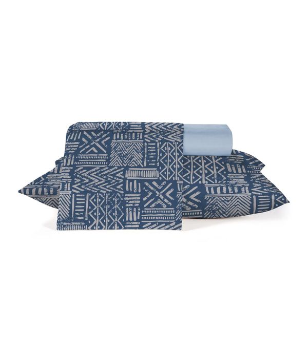 Jogo De Cama Classic Solteiro 3 Peças Teka Azul UN / Azul