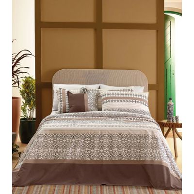 Jogo De Cama Classic Casal 4 Peças Teka Bege UN / Bege