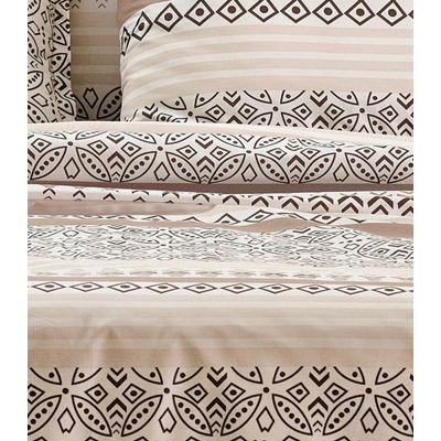 Jogo De Cama Classic Solteiro 3 Peças Teka Bege UN / Bege