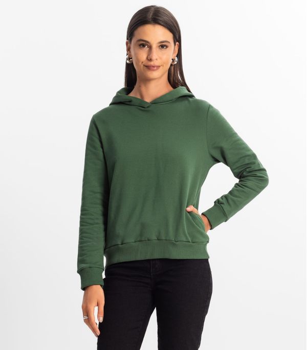 Moletom com Capuz Feminino Rovitex Verde G / Verde