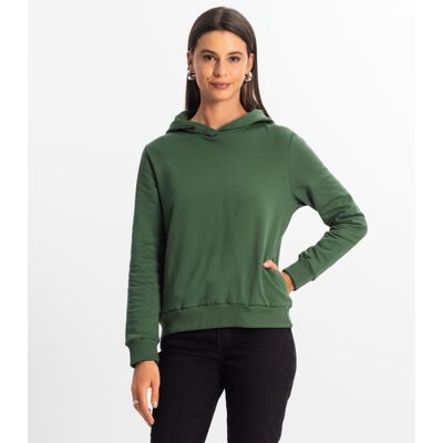 Moletom com Capuz Feminino Rovitex Verde G / Verde