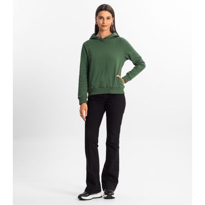 Moletom com Capuz Feminino Rovitex Verde P / Verde