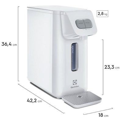 Purificador de Água Electrolux Efficient, 3 Níveis, Eletrônico, Branco - PE15B Branco / Bivolt