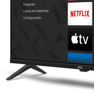 Smart TV AOC 40 Polegadas Full HD Roku TV 40S5045/78G Preto / Bivolt