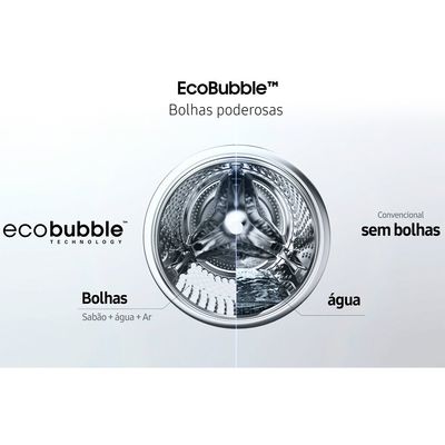 Lava e Seca Samsung Ecobubble 11 Kg Smart Check WD11A Branco / 220V