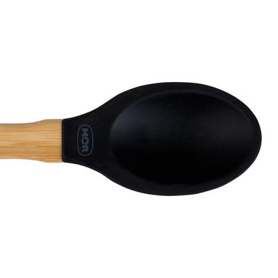Colher Silicone e Bamboo Preto