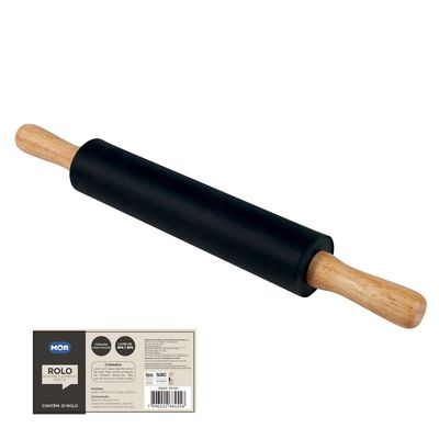 Rolo Silicone e Bamboo Preto