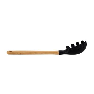 Garfo Massa Silicone e Bamboo Preto