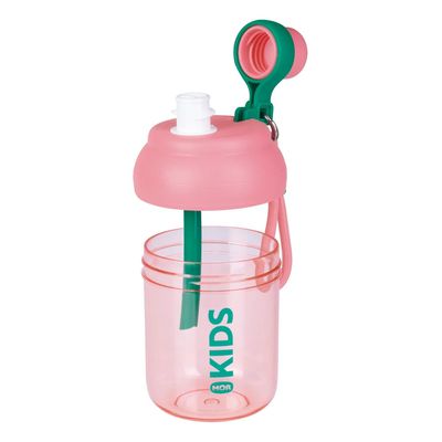 Garrafa Kids Alça Rosa 500ml