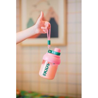 Garrafa Kids Alça Rosa 500ml