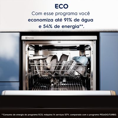 Lava-louças Electrolux LS14E 14 Serviços Inox 220V 24601TBE286