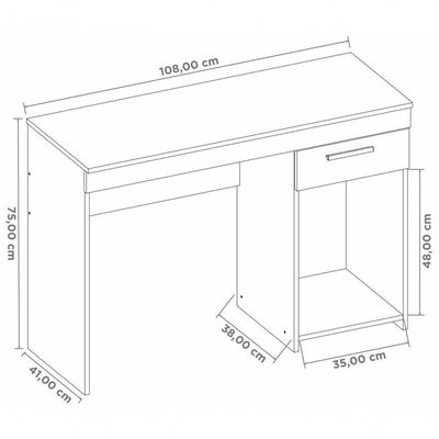 Mesa Para Computador Office Officia Preto - Moveisaqui