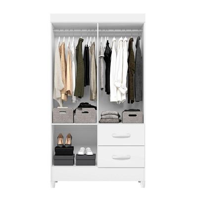 Guarda Roupa Mobi 4 Portas Biflex Branco Fosco Liso-rosa Matte - Albatroz Móveis