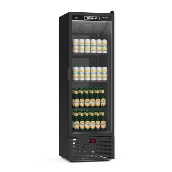 Visa Cooler Cerveja 250 Litros Porta De Vidro Aquecido Preto/preto VCCE250PV 220V Refrimate