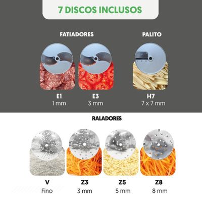 Processador De Alimentos 7 Discos 203Mm 127/220V Pa7Pro Siemsen 702609
