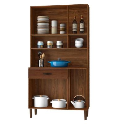 Armário De Cozinha Compacta 90cm Bruna Z06 Nogueira/off White/ripado - Mpozenato