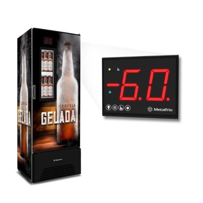 Visa Cooler 220v Cervejeira Porta Com Visor 497 Litros Adesivada Gelada Vn50af Optima 220v