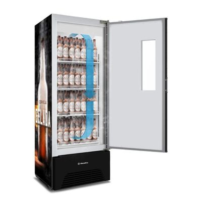 Visa Cooler 220v Cervejeira Porta Com Visor 497 Litros Adesivada Gelada Vn50af Optima 220v