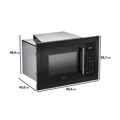 Micro-ondas de Embutir 35L Preto Midea MGB35M1 - 110V
