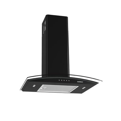 Coifa Nardelli De Parede Clean Vidro Curvo 60cm Preto 220V