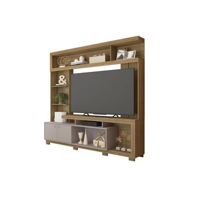 Estante P- Sala Até 70 Pol Formosa C- Nicho E Pés 210x207cm Freijo-off White - Caemmun