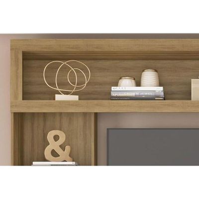 Estante P- Sala Até 70 Pol Formosa C- Nicho E Pés 210x207cm Freijo-off White - Caemmun