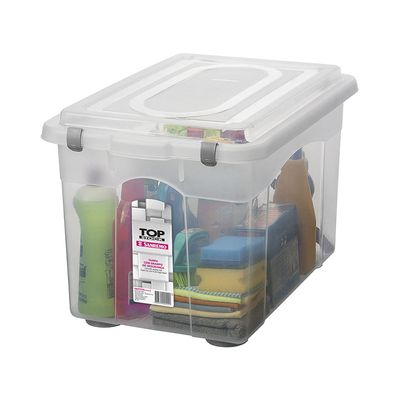 Caixa Organizadora Sanremo Top Stock em Plástico Cristal 56L UNICA