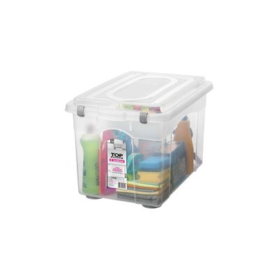 Caixa Organizadora Sanremo Top Stock em Plástico Cristal 56L UNICA
