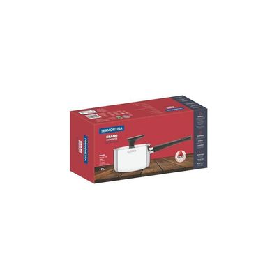 Panela Grano Baquelite Em Aço Inox Com Corpo Triplo Tampa E Cabo De Baquelite 16 Cm 1,7 L