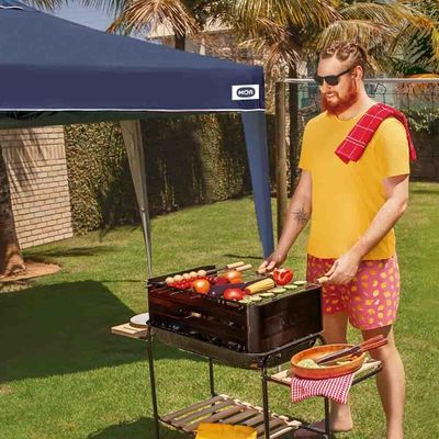 Tenda Gazebo Praia Dobrável Sanfonada 3 x 3 M Mor