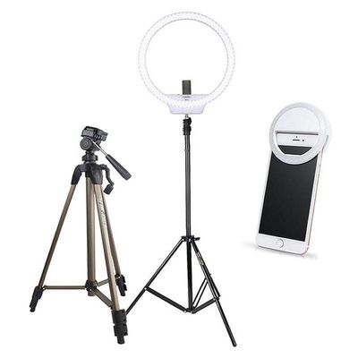 Iluminação Youtuber Makeup Ring Light E Tripe