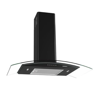 Coifa Nardelli De Parede Clean Vidro Curvo 80cm Preto 110V