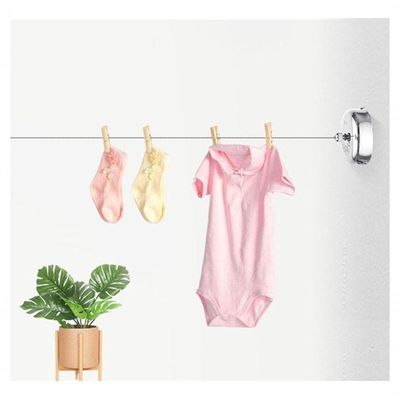 Varal Parede Pratico Retrátil 187,5 Cm Inox Ajustável Aço