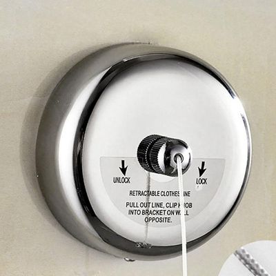 Varal Parede Pratico Retrátil 187,5 Cm Inox Ajustável Aço