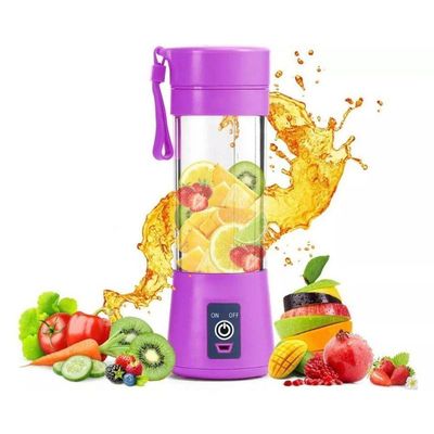 Mini Liquidificador Recarregavél Portátil Bateria Usb - Roxo