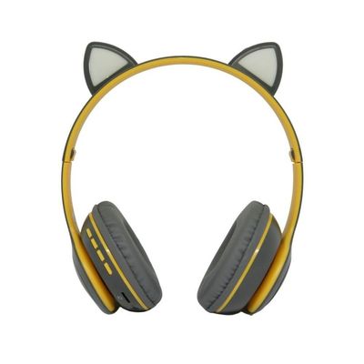 Cat Ear Headphone Led Ct-66 Cor Amarelo