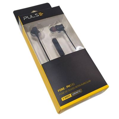 Fone De Ouvido Intra Auricular Pulse Branco/preto Ph333