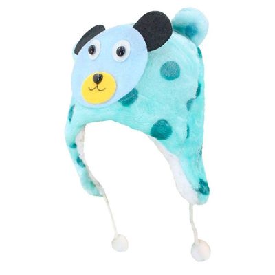 Touca Gorro Infantil Azul Turquesa Urso Tamanho único