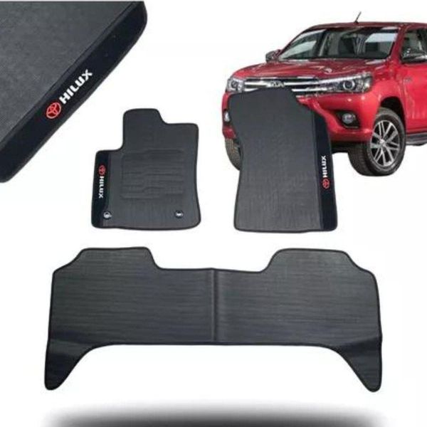 Kit Tapete Emborrachado Hilux 2019 A 2025 3 Peças