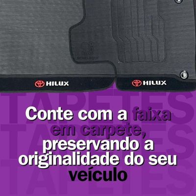 Kit Tapete Emborrachado Hilux 2019 A 2025 3 Peças