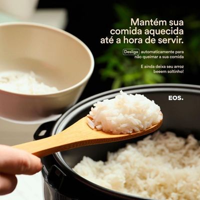 Panela Elétrica De Arroz 10 Xícaras Preta Epa10p 127v - Eos 127v