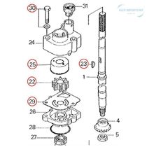 Reparo Bomba De Agua Torateso 18hp E 25hp Pecas Nauticas