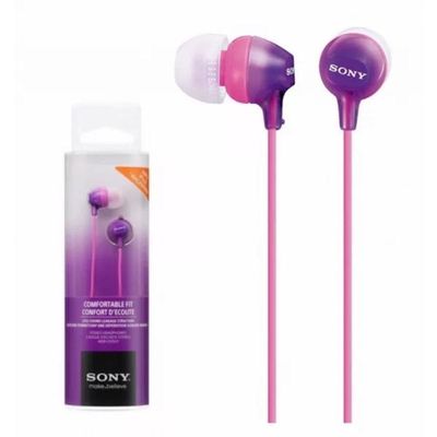 Fone De Ouvido Sony Mdr-ex15lp Sem Microfone Conector 3.5mm P2 Roxo