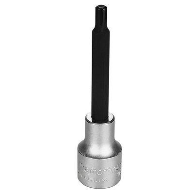 Soquete Longo Em Aço Cromo Vanádio Ponta Ribe 6 Mm - Encaixe 1/2" Tramontina
