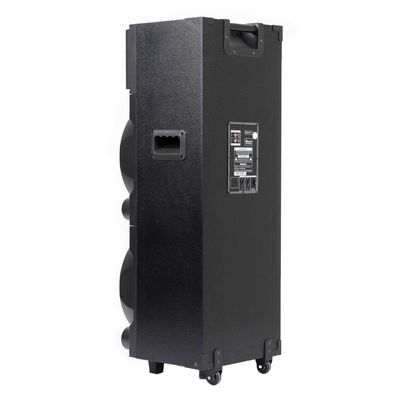 Torre de Som Amvox Titan Black ACA 1402 com Luz e Display em LED, 2 Woofers de 10", Bluetooth, Entradas USB, Card e Microfones - 1400W