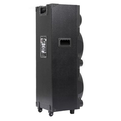 Torre de Som Amvox Titan Black ACA 1402 com Luz e Display em LED, 2 Woofers de 10", Bluetooth, Entradas USB, Card e Microfones - 1400W