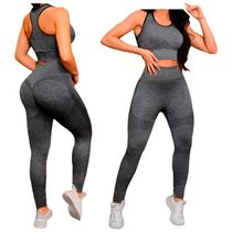 Conjunto Esportivo Feminino Cintura Alta Levanta Bumbum - Modelagem Perfeita, Efeito Levanta Bumbum | cor-sortida