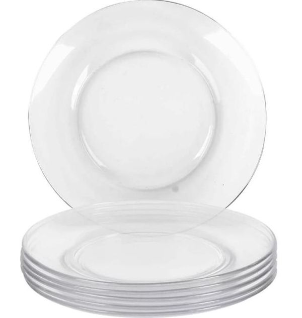 Conjunto de 24 Pratos de Vidro Raso 23cm Astral Duralex