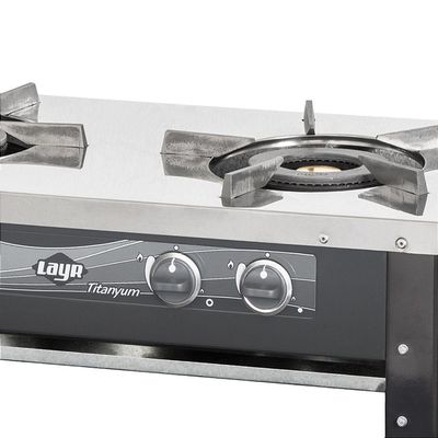 Fogão A Gás De Mesa Inox Industrial Titanyum Com 2 Bocas