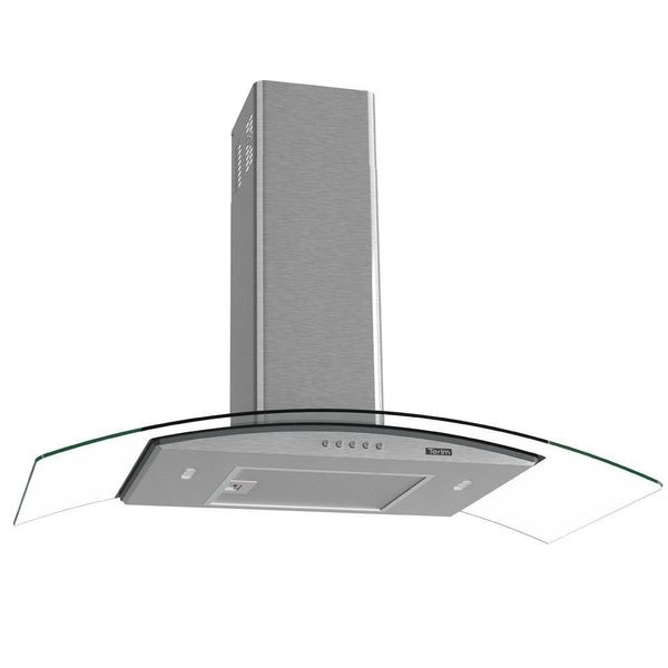 Coifa Terim de Parede Clean Vidro Curvo Kromanox 90cm Kromanox 220V